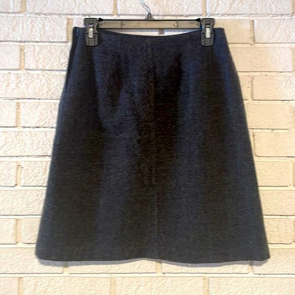 Y2K- My Michelle Wool Blend Midi Length Skirt- Dark Grey- Size 3/4 - Picture 2 of 7